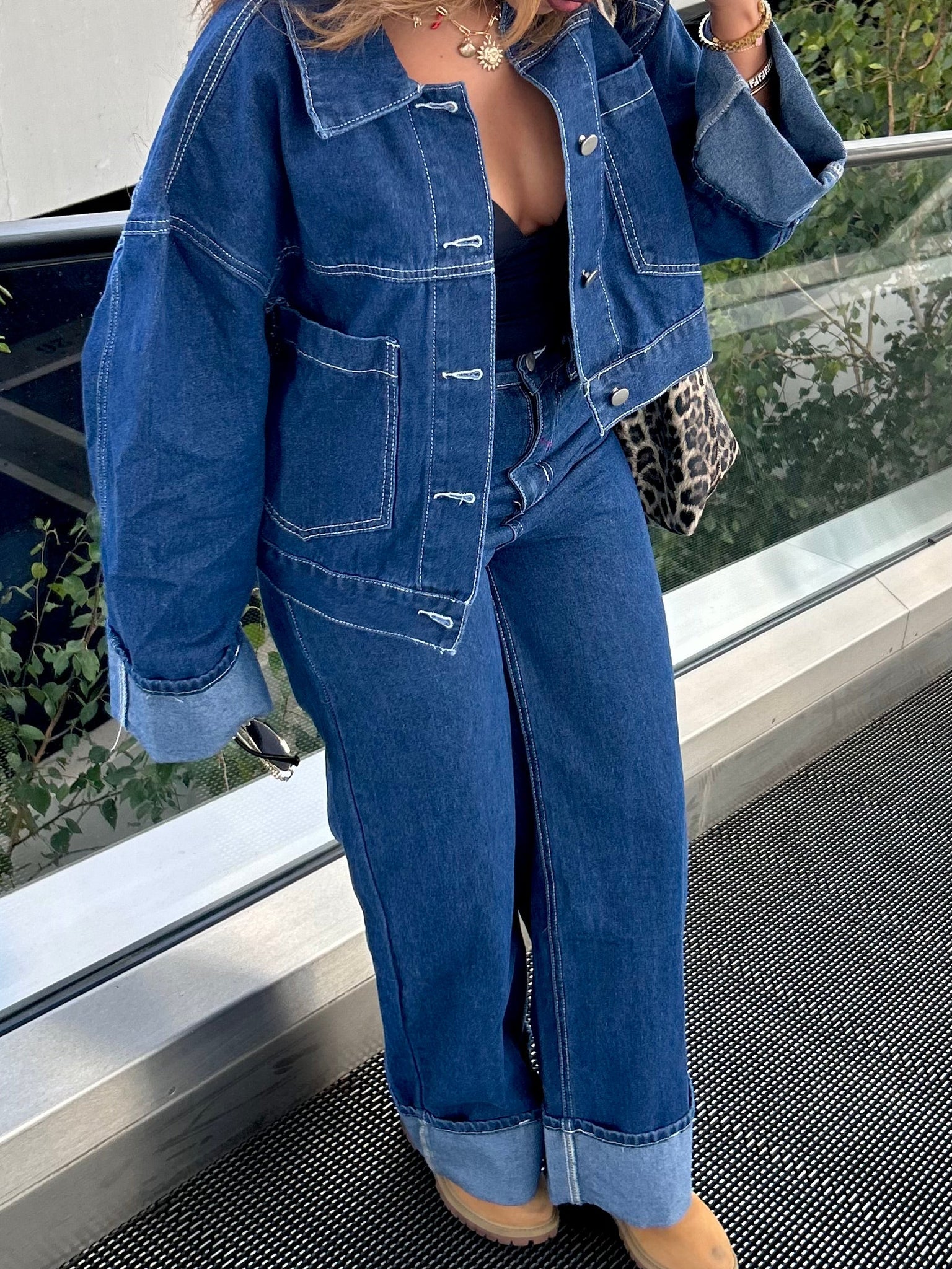 Veste en jeans loose LÉNA (bleu)9885